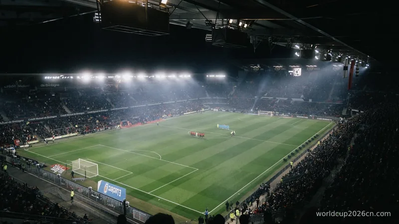 a soccer stadium filled with lots of people