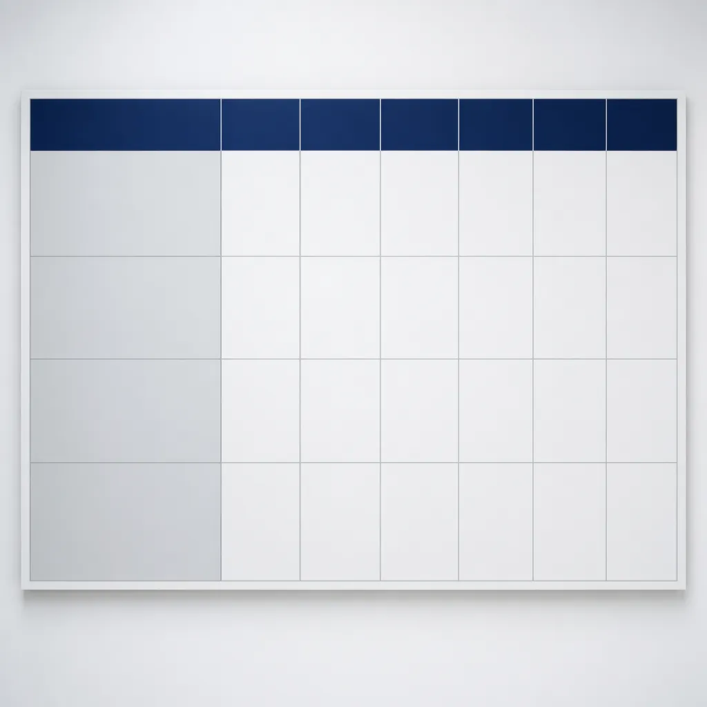Close up shot of a blank football match group stage table layout on a light back